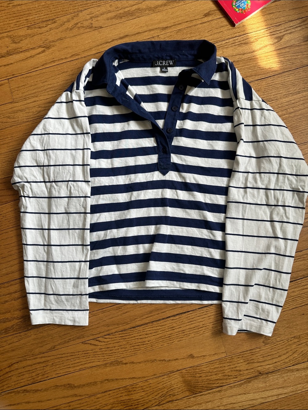 Mixed stripe rugby shirt